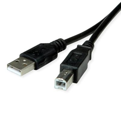 ROLINE RM USB 2.0 kabel, Type A-B, zwart, 1,8 m
