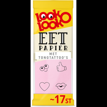 LookOLook Eetpapier met 6 Tongtattoo&apos;s 40 g bij Jumbo