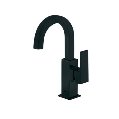 Wastafelmengkraan Tres Cuadro 1-Hendel Uitloop Gebogen 17 cm Vierkant Mat Zwart Tres Wastafelmengkraan Tres Cuadro 1-Hendel Uitloop Gebogen 17 cm Vierkant Mat Zwart Tres