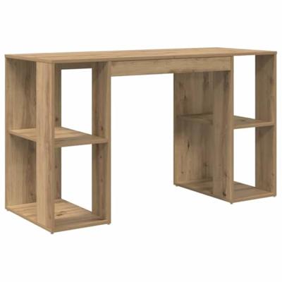 Bureau met Opslag artisanaal eikenkleurig 130 x 50,5 x 75 cm