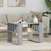 Salontafel Grijs Sonoma 66 x 49,5 x 45 cm Bewerkt hout - thumbnail