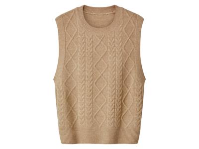 esmara Gebreid dames vest (Beige, M (40/42))