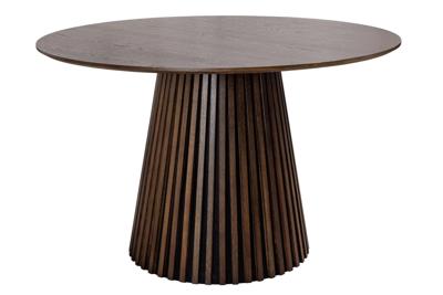 Ronde eettafel VALHALLA WOOD 120cm gerookt eiken kolomvoet - 43434