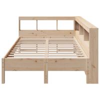 Bed met boekenkast zonder matras massief grenenhout 120x190 cm - thumbnail