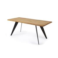 Kave Home Eettafel 'Koda' Boomstam, Eiken, 160 x 90cm - thumbnail