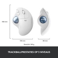 Logitech M575 ERGO Draadloze Trackball Muis trackball 2,4 GHz, Bluetooth Low Energy - thumbnail