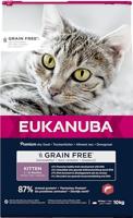 Eukanuba Kitten met zalm graanvrij kattenvoer 2 x 10 kg - thumbnail