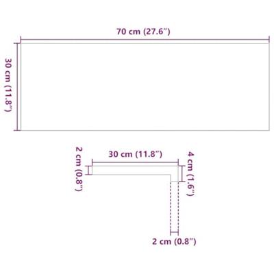 VidaXL Traptreden 2 st 70x30x2 cm massief eikenhout lichtbruin - thumbnail