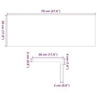 Traptreden 2 st 70x30x2 cm massief eikenhout lichtbruin - thumbnail