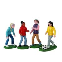 Lemax girls soccer game s/4 kerstdorp figuur type 4 2024 - thumbnail