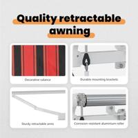 VidaXL Inklapbaar zonnescherm oranje 400 x 200 cm stof - thumbnail