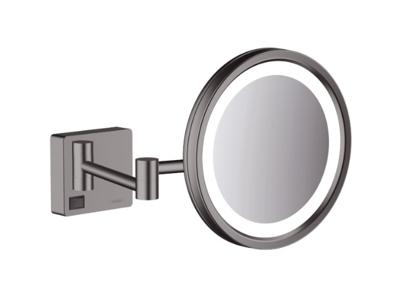 Hansgrohe Scheerspiegel AddStoris Met LED Licht Geborsteld Zwart Chroom