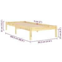 Bedframe massief grenenhout 90x200 cm - thumbnail