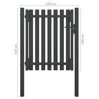 Poort 1x1,5 m staal antraciet - thumbnail