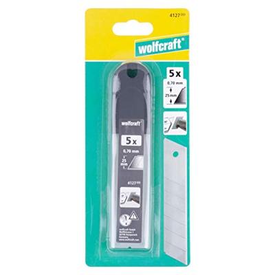 Wolfcraft Professionele afbreekmessen | Met 7 segmenten | L 25mm | 5 stuks - 4127000 Wolfcraft Professionele afbreekmessen | Met 7 segmenten | L 25mm | 5 stuks - 4127000