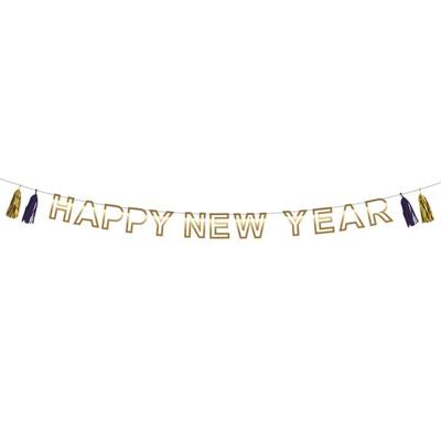 Letterslinger &apos;Happy New Year&apos; met tassels (3m)