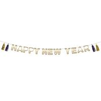 Letterslinger &apos;Happy New Year&apos; met tassels (3m) - thumbnail