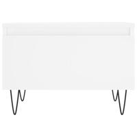 Salontafels 2 st 50x46x35 cm bewerkt hout wit - thumbnail