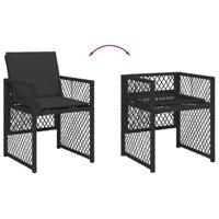 9-delige Tuinset poly rattan zwart - thumbnail