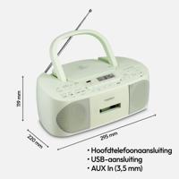 K7 CD Radio - MEDION - FM - 2x3W RMS - Groen - thumbnail