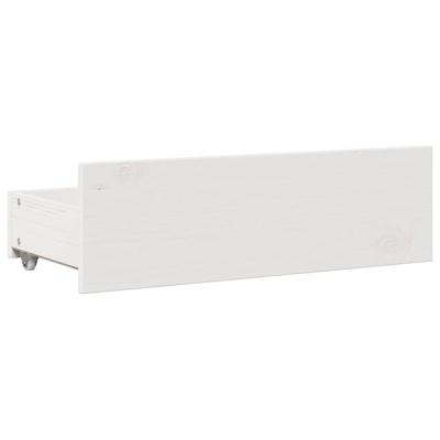 Bed met boekenkast zonder matras grenenhout wit 90x190 cm - thumbnail