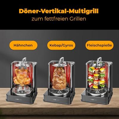 Clatronic DVG 3686 Grill Electrisch Zwart 1400 W