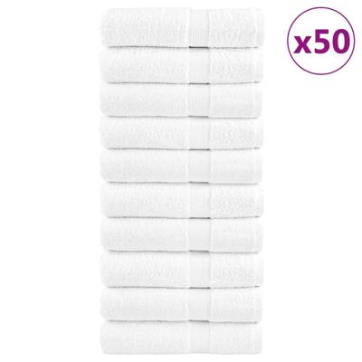 VidaXL Handdoeken solund 50 st 600 g/m² 50x100 cm wiit VidaXL Handdoeken solund 50 st 600 g/m² 50x100 cm wiit