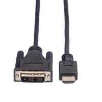 ROLINE Monitorkabel DVI (18+1) - HDMI, M/M, zwart, 1,5 m - thumbnail