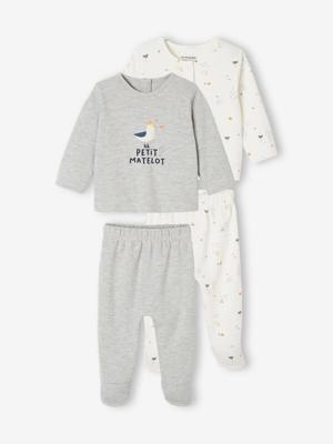 Set van 2 babypyjama's, 2-delig gemêleerd grijs Set van 2 babypyjama's, 2-delig gemêleerd grijs