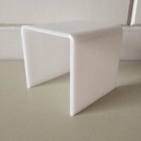 Acryl-bruggetje 10x10cm hoog 100mm opaal - thumbnail