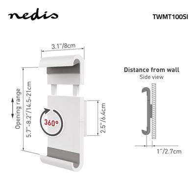 Nedis Tablethouder | 7-12 " | Gefixeerd | 1 stuks - TWMT100SI TWMT100SI