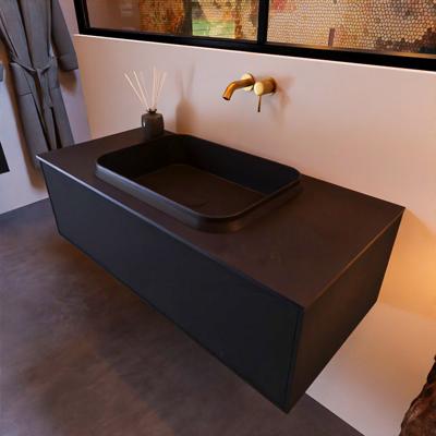 Badkamermeubelset Mondiaz Erin 100 cm met 1 Lade met RIDGE Wastafel Midden Urban Zonder Kraangaten Greeploos Mat Urban Badkamermeubelset Mondiaz Erin 100 cm met 1 Lade met RIDGE Wastafel Midden Urban Zonder Kraangaten Greeploos Mat Urban