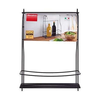 Metaltex Keukenrek 33x42x12 cm Zwart/Metaal