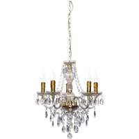 Mat Gouden LED Kroonluchter - 5-lichts - E14 Fitting - Aluminium - thumbnail