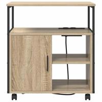 Kantoor kast met wiel Sonoma eiken 60 x 46 x 67 cm Bewerkt hout - thumbnail