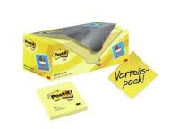 Post-it Notes, 100 vel, ft 76 x 76 mm, geel, pak van 16 blokken + 4 gratis - thumbnail
