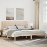 Bedframe extra lang zonder matras massief hout 180x210 cm - thumbnail