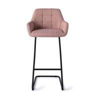 Jesper Home Barkruk 'Noto' Arch Black, kleur Vintage Rose (zithoogte 76cm) - thumbnail