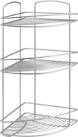Metaltex onda badkamer-hoekrek 3 etages 22x22x53 cm zilver - thumbnail