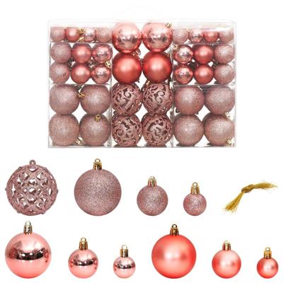 VidaXL Kerstballen 100 st 3/4/6 cm roze en rosé VidaXL Kerstballen 100 st 3/4/6 cm roze en rosé