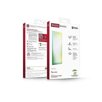 ZAGG InvisibleShield Fusion Eco schermbeschermer compatibel met Galaxy Z Fold4, 5G, milieuvriendelijk, glasachtig, schokbestendig, (doorzichtig)