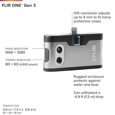 FLIR One Gen 3 - iOS Warmtebeeldcamera voor smartphone -20 tot +120 °C 80 x 60 Pixel 8.7 Hz