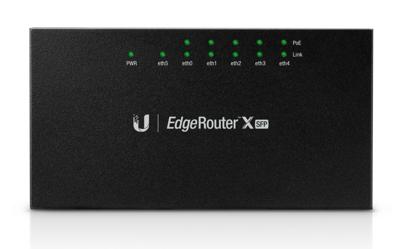 Ubiquiti Networks ER-X-SFP Ethernet/LAN zwart aangesloten router - aangesloten router (10,100,1000 Mbit/s, Ethernet (RJ-45), zwart)