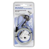 LogiLink Laptopslot Sleutelslot Incl. 2 sleutels 15 mm NBS009 - thumbnail