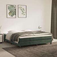 Pocketveringmatras medium 180x200x20 cm fluweel donkergroen - thumbnail
