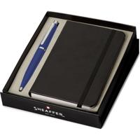 Sheaffer SF-G2940151-4 Balpen VFM Giftset Neon Blue Nickel Plated + A6 Notebook - thumbnail