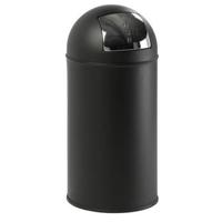 EKO afvalbak met drukdeksel 40 l matzwart - thumbnail