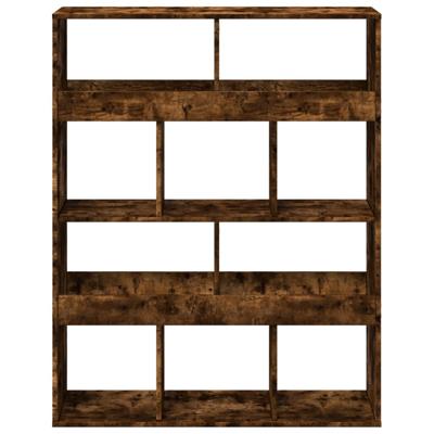 kamerscherm 100x33x125,5 cm bewerkt hout gerookt eikenkleurig