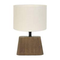 Light & Living Tafellamp Kardan|Livigno - Hout|Eiwit - Ø20x29cm - thumbnail