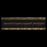 Lord of the Rings Leather Bookmark The One Ring Inscription - thumbnail